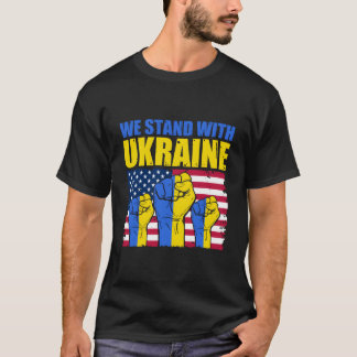T-shirt Ukrainian We Support Ukraine Flag I Stand With Ukr