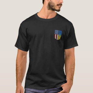T-shirt Ukrainien Américain Drapeau Ukraine Amérique 