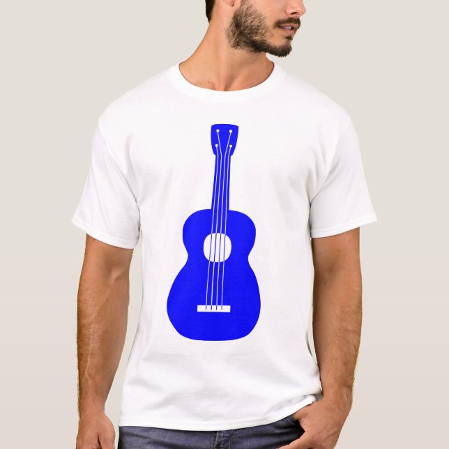 T-shirt Ukulele - Bleu (Devant)