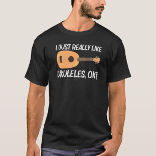 T-shirt Ukulele Cool Pour Hommes Femmes Instrument De Musi
