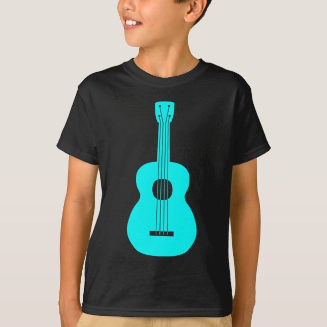 T-shirt Ukulele - Cyan (Devant)