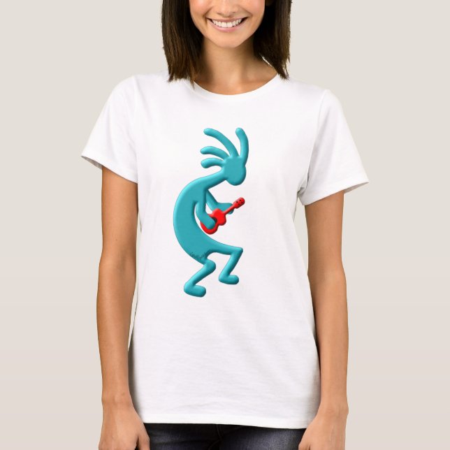T-shirt Ukulélé de Natif américain de Kokopelli (Devant)