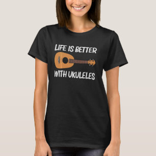 T-shirt Ukulele Drôle Pour Hommes Femmes Hawaiienne Instru