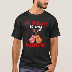 T-shirt Ukulele Est Mon Coeur D'Amour Valentin Ukulele Val