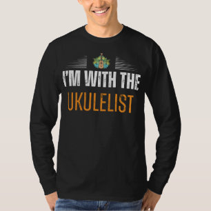 T-shirt Ukulele Joy : Je suis avec Ukulelist Tee - C music