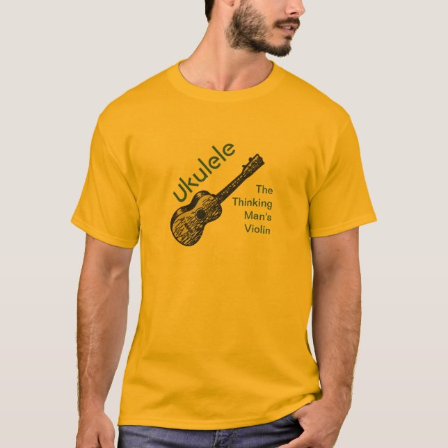 T-shirt Ukulélé - le violon de l'homme de pensée (Devant)