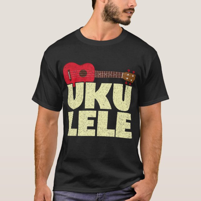 T-shirt Ukulele Music Musical Instrument (Devant)