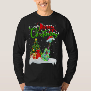 T-shirt Ukulele Music Xmas Lighting Père Noël Ukulele Chri