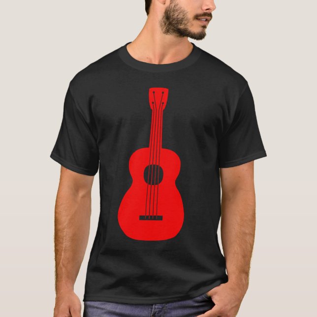 T-shirt Ukulele - Rouge (Devant)