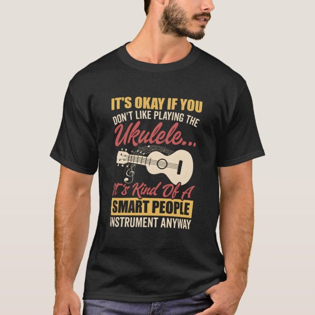 T-shirt Ukulele Sm People Instrut Hawaiian Guitare Player  (Devant)