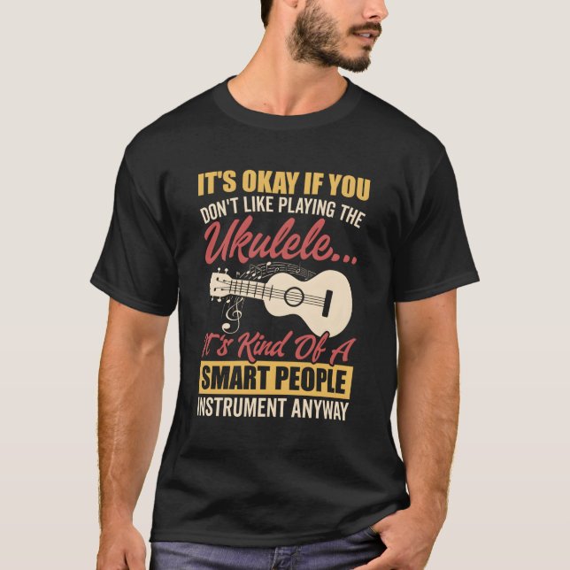 T-shirt Ukulele Sm People Instrut Hawaiian Guitare Player  (Devant)