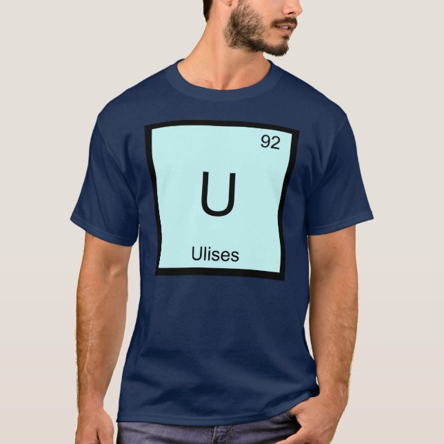 T-shirt Ulises Nom Chimie Élément Tableau périodique (Devant)