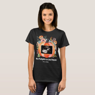 T-shirt Ultrasons de Faire-part de grossesse de Citrouille