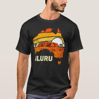 T-shirt Uluru Australie Forme Ayers Rock Vintage Rétro