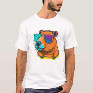T-shirt uma capivara de óculos