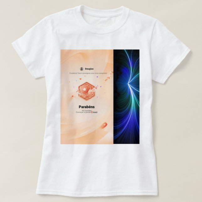 T-shirt Uma linda camiseta especial feminina gola canoa  (Design devant)