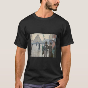 T-shirt Umbrella Paris Street ; RainDay By Gustave Caille