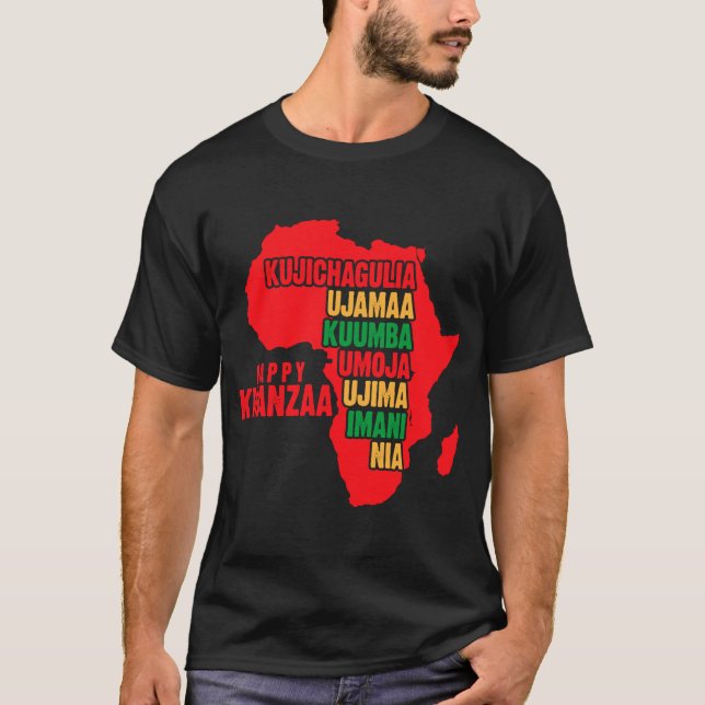 T-shirt Umoja Kwanzaa Holiday Afrique Unité américaine (Devant)