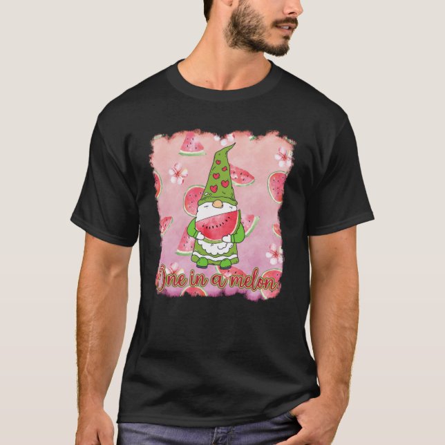 T-shirt Un à Melon | Green Gnome & Watermelon (Devant)