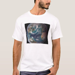 T-shirt Un à pleine vue de la terre montrant les données