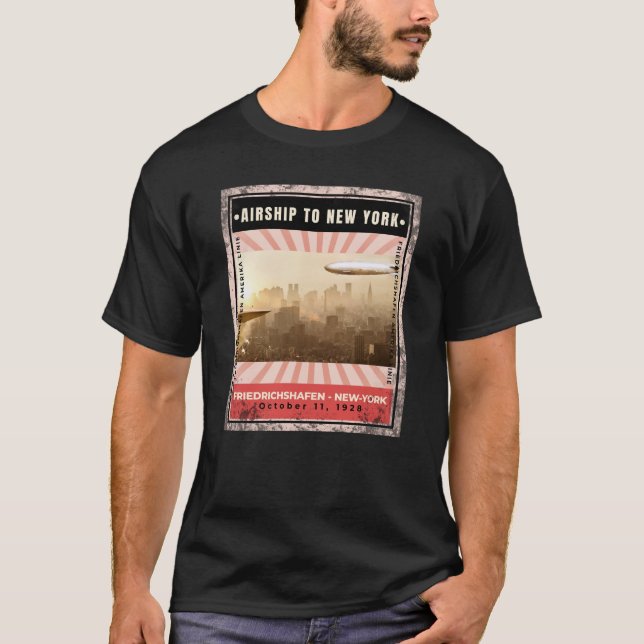 T-shirt Un Aéronef Volant Au-Dessus Des Nuages Voyage Vint (Devant)