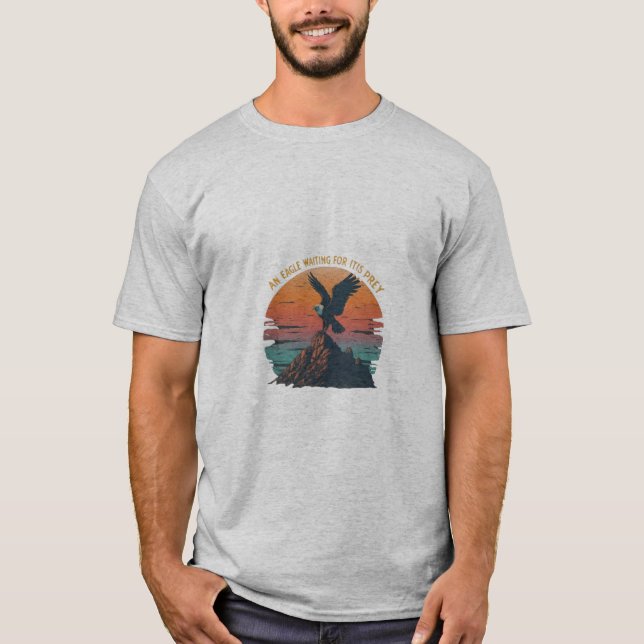T-shirt Un aigle attend sa proie (Devant)