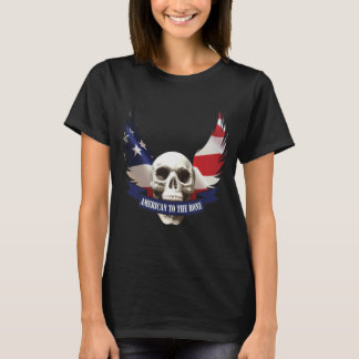 T-shirt Un Américain au crâne os