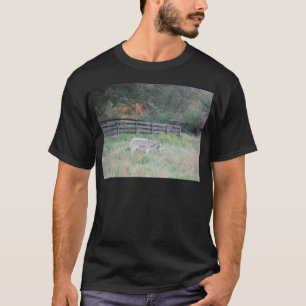 T-shirt Un âne dans un champ d'automne.
