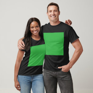 T-shirt un arrière - plan vert avec une bordure blanche
