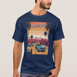 T-shirt Un Art de Voyage Vintage de Los Angeles Californie