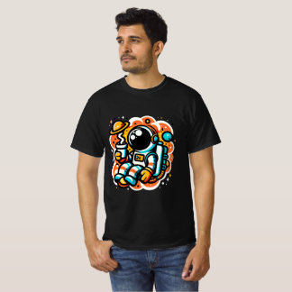 T-shirt Un astronaute boit du café - Caféine spatiale