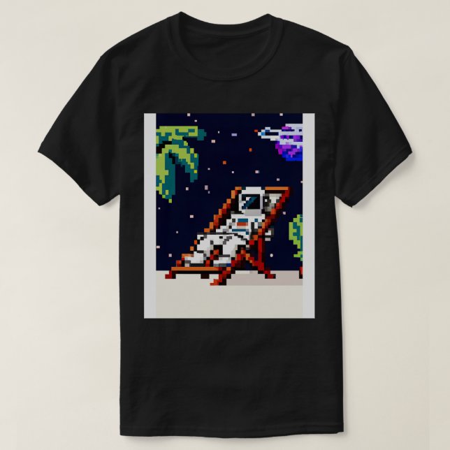 T-shirt Un astronaute dans la station tropicale 2 (Design devant)