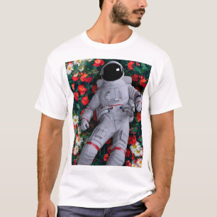 T-shirt Un astronaute dans les fleurs