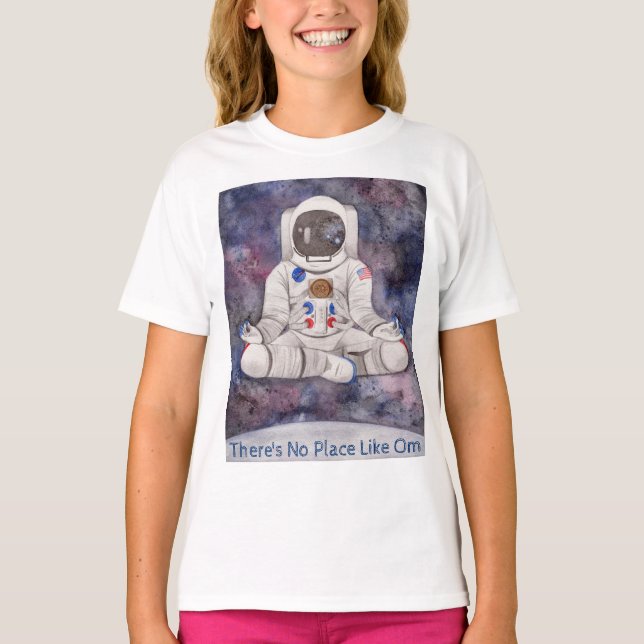 T-shirt Un astronaute de Yoga pour enfants Pas d'endroit c (Devant)