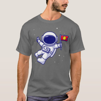 T-shirt Un astronaute Drapeau Dans Un Dessin Spatial