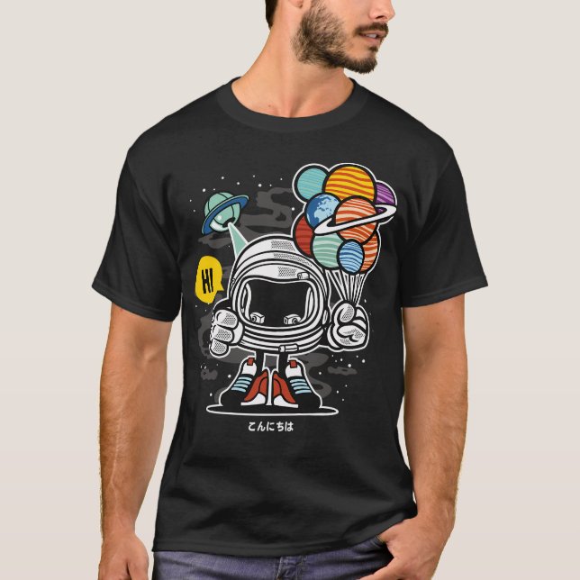 T-shirt Un astronaute drôle (Devant)