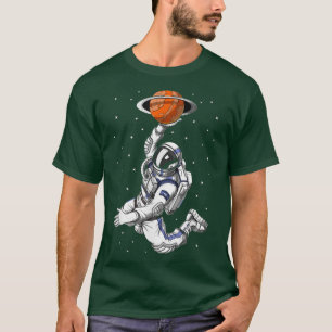 T-shirt Un Astronaute Jouant Au Basket-Ball Dans L'Espace 