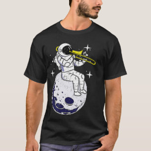 T-shirt Un astronaute joue à Trombone Vintage