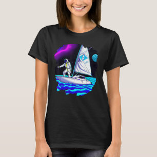 T-shirt Un astronaute navigue en bateau dans l'espace Ocea