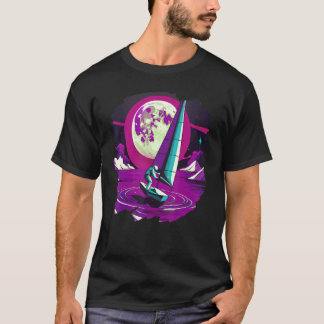T-shirt Un astronaute navigue en bateau dans l'espace Ocea