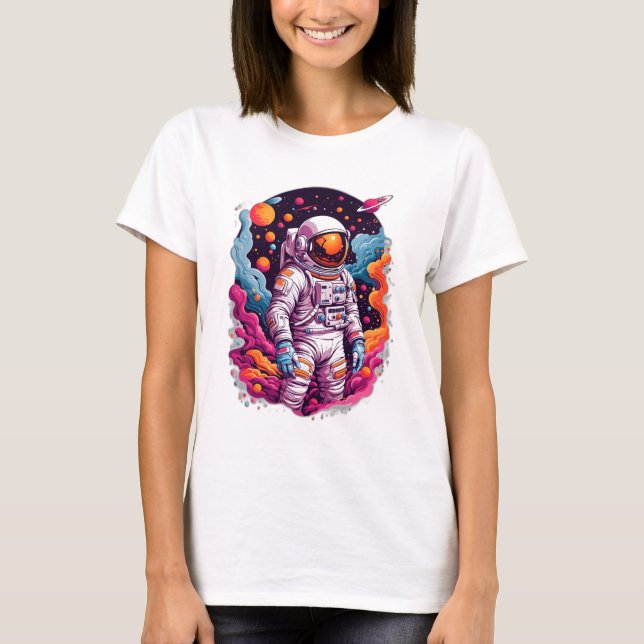 T-shirt Un astronaute perdu dans la galaxie (Devant)