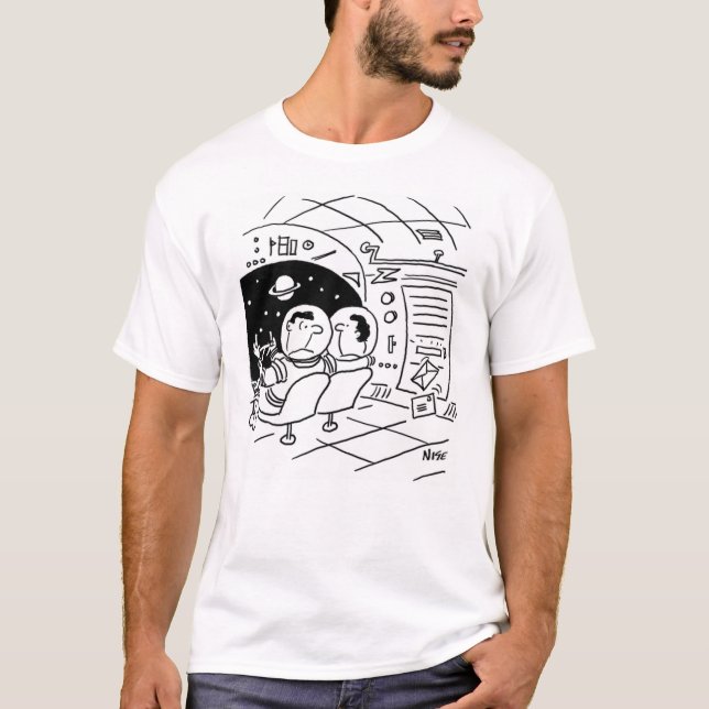 T-shirt Un astronaute surpris de voir le courrier livré (Devant)