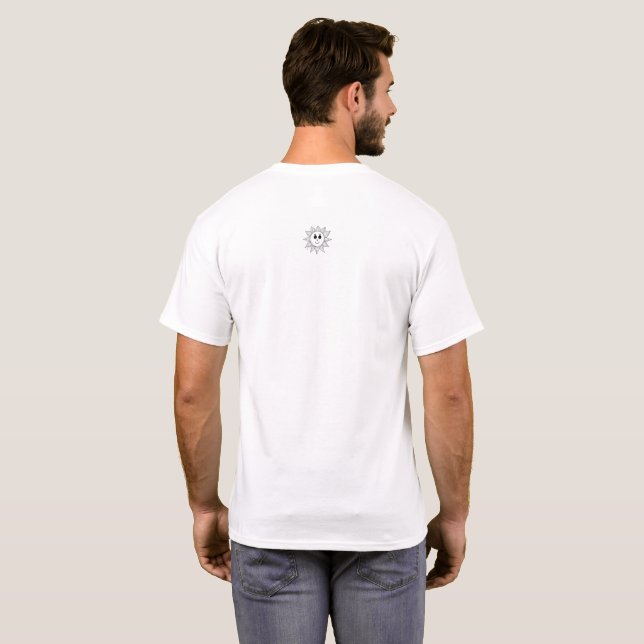 T-shirt Un autocollant fantaisiste illustration d'un solei (Dos entier)