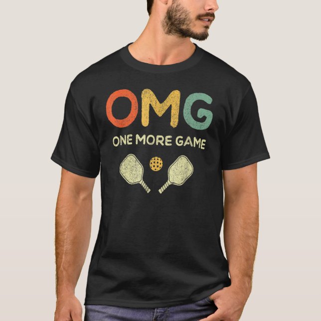 T-shirt Un autre jeu Omg Retro Pickleball Pickleball Ball (Devant)