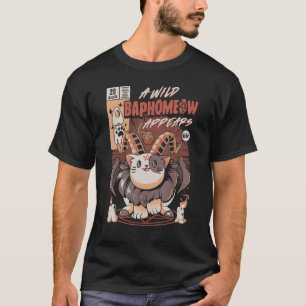 T-shirt Un Baphomeow Sauvage Apparaît Mignon Baphomet Pent