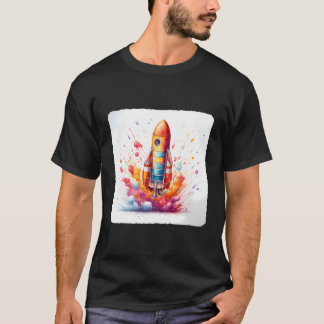 T-shirt Un Bateau À Fusées Alimenté Par Candies Candy Powe