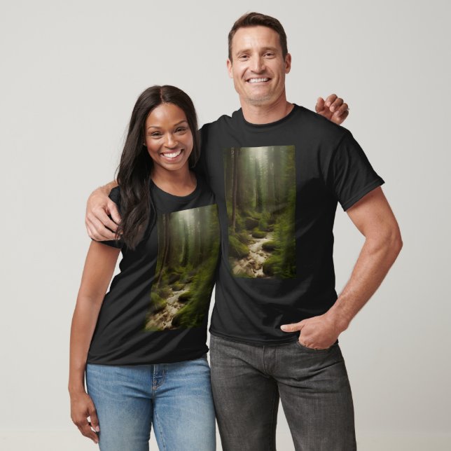 T-shirt Un Beau Fleuve Forestier (Unisexe)