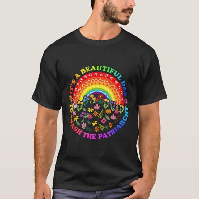 T-shirt Un Beau Jour Pour Ébranler Le Patriarcat Féministe (Devant)