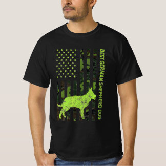 T-shirt Un berger allemand en détresse Drapeau américain C
