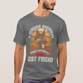 T-shirt Un berger allemand rend parfait le meilleur ami fr